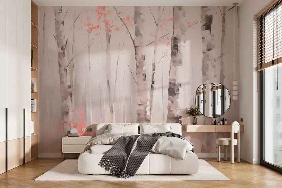 murales de pared Bosque de abedules w03746