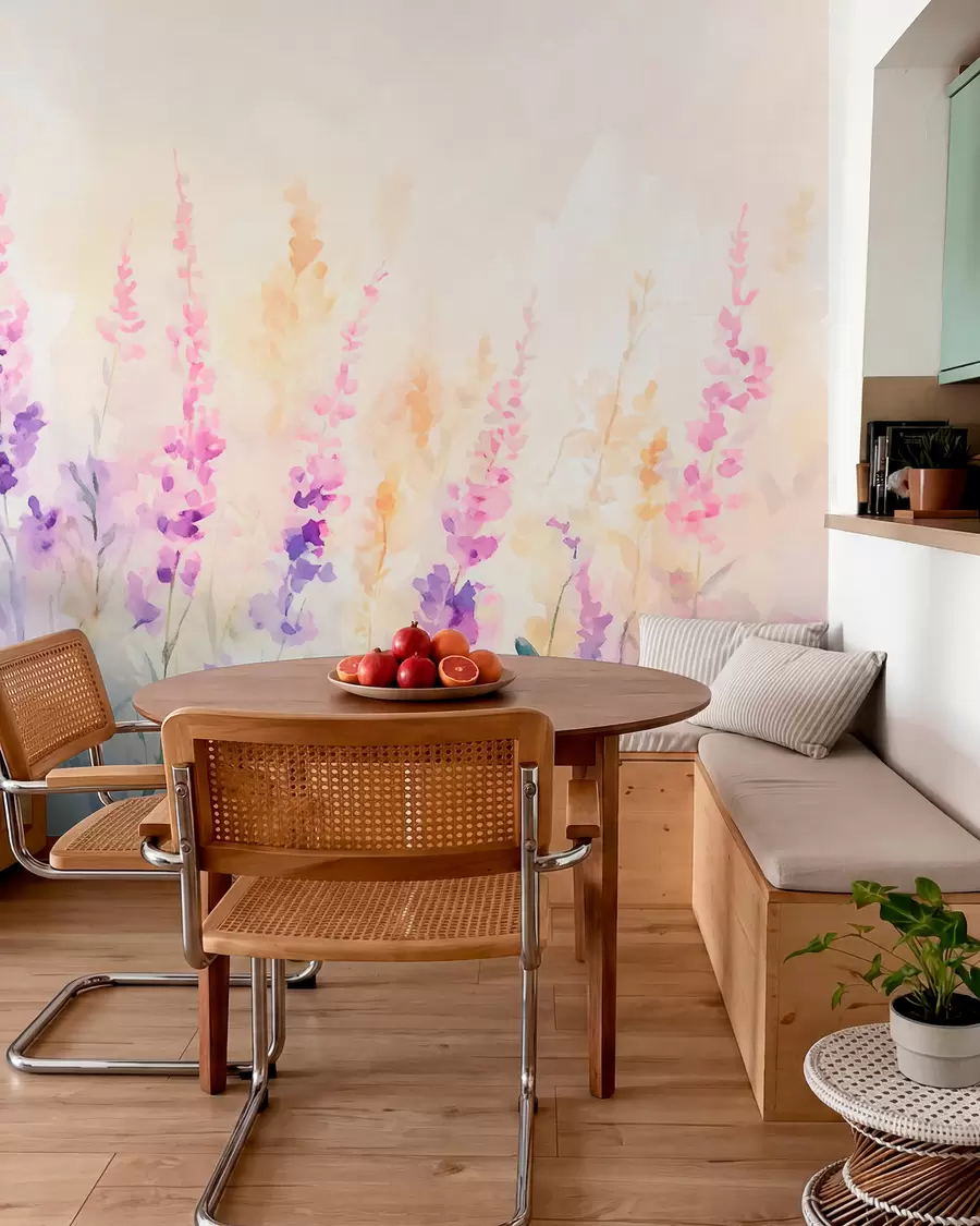 murales de pared Campo de lavanda vintage w09069