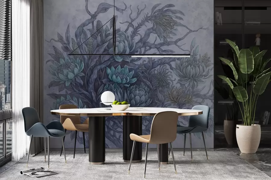 murales de pared Flores caprichosas w03975v1