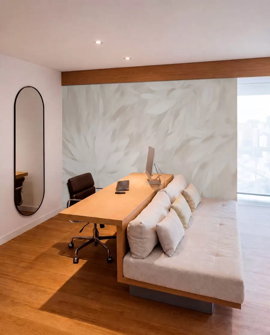 murales de pared Flores en estilo de trazos suaves w03986v2