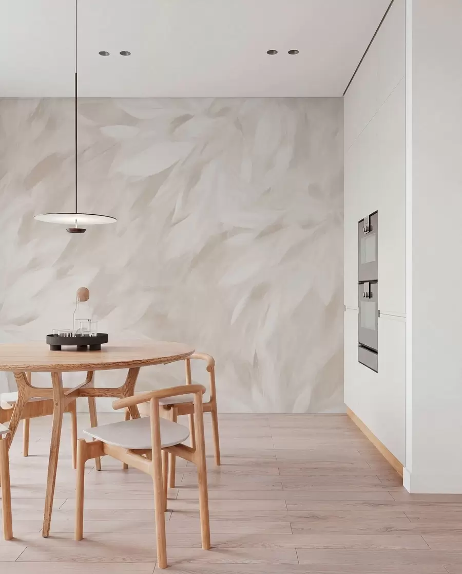 murales de pared Flores en estilo de trazos suaves w03986v2