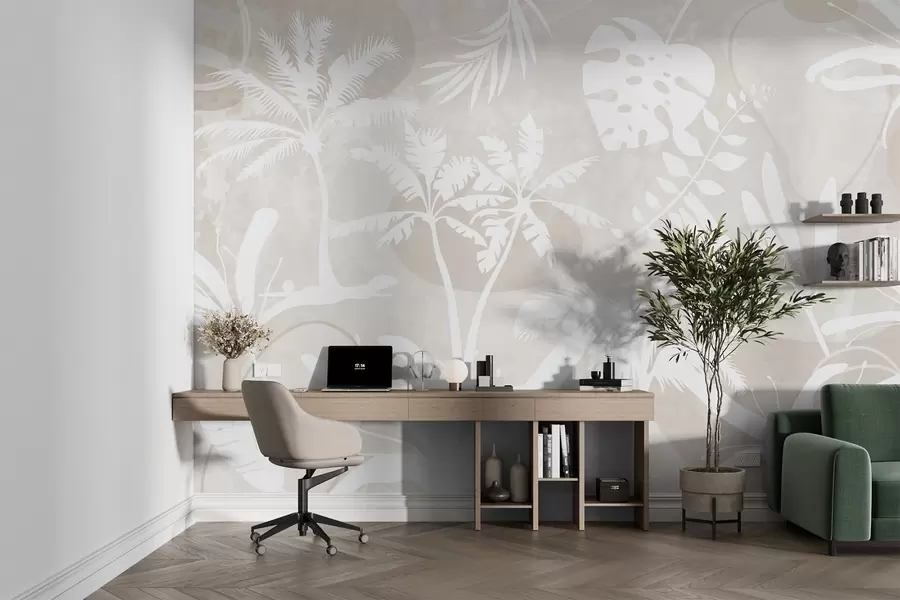 murales de pared Siluetas tropicales w04040