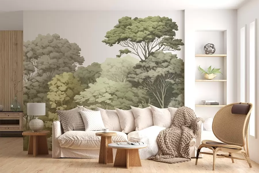 murales de pared Coronas forestales w04044
