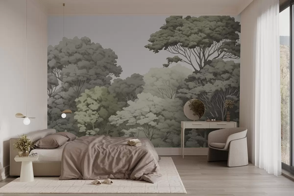 murales de pared Coronas forestales w04044v2