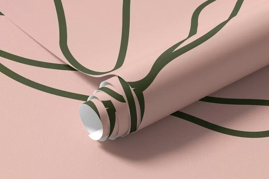 murales de pared Delicadas líneas florales w09167v1