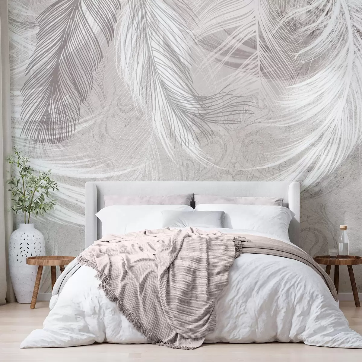 murales de pared plumas delicadas w04102