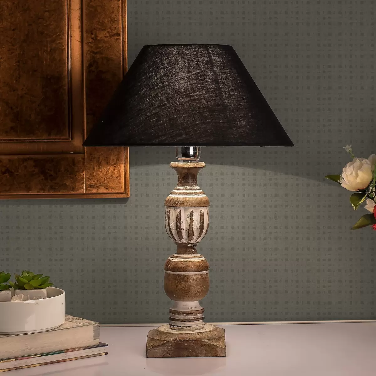 Papel pintado Pequeña jaula verde, fondo texturizado en estilo retro a00234