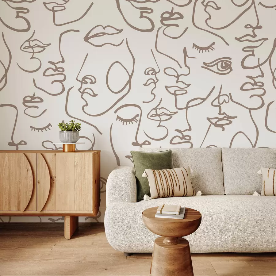 murales de pared Caras abstractas w04121v1