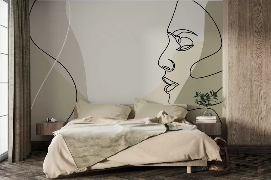 murales de pared Cara abstracta w09231v1