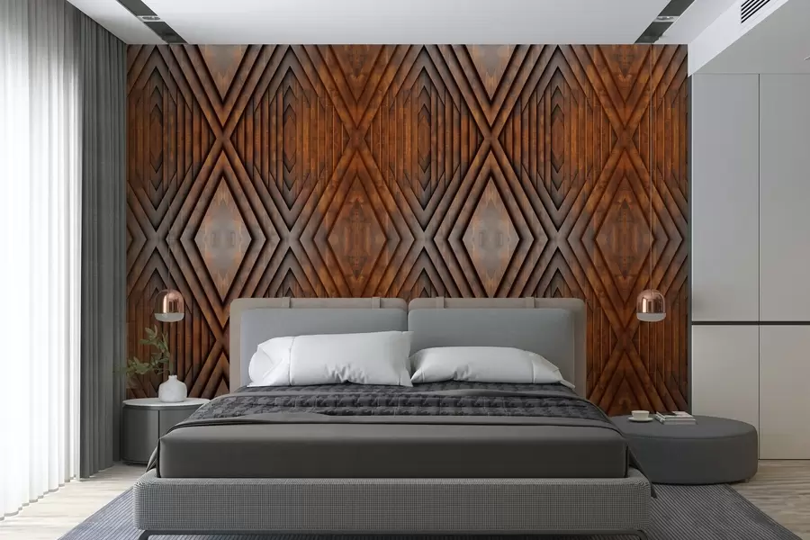 murales de pared imitación de paneles de madera w04168v1