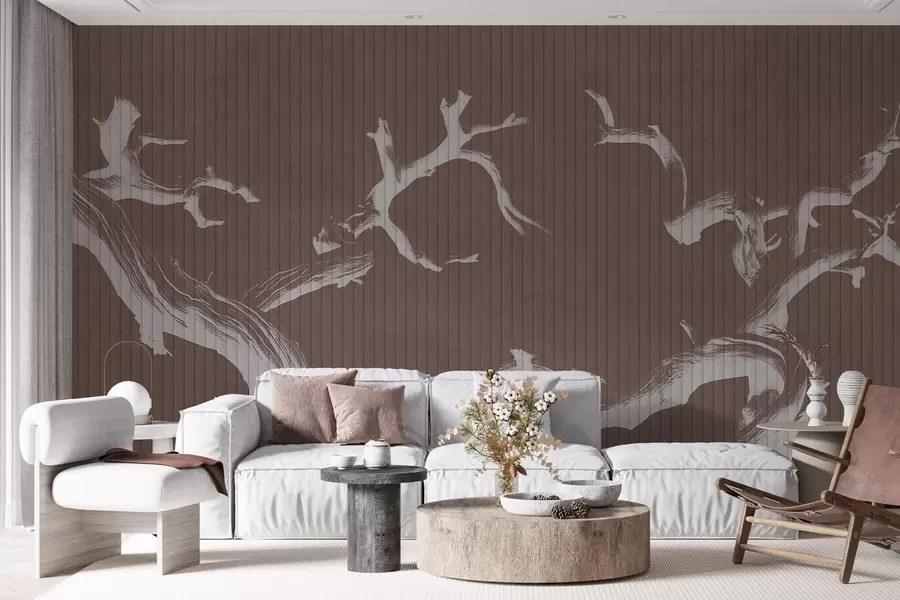 murales de pared Graciosas siluetas de árboles w04131