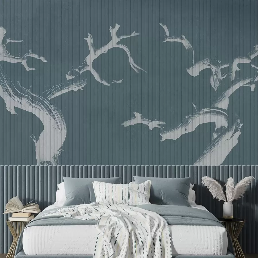 murales de pared Graciosas siluetas de árboles w04131v2