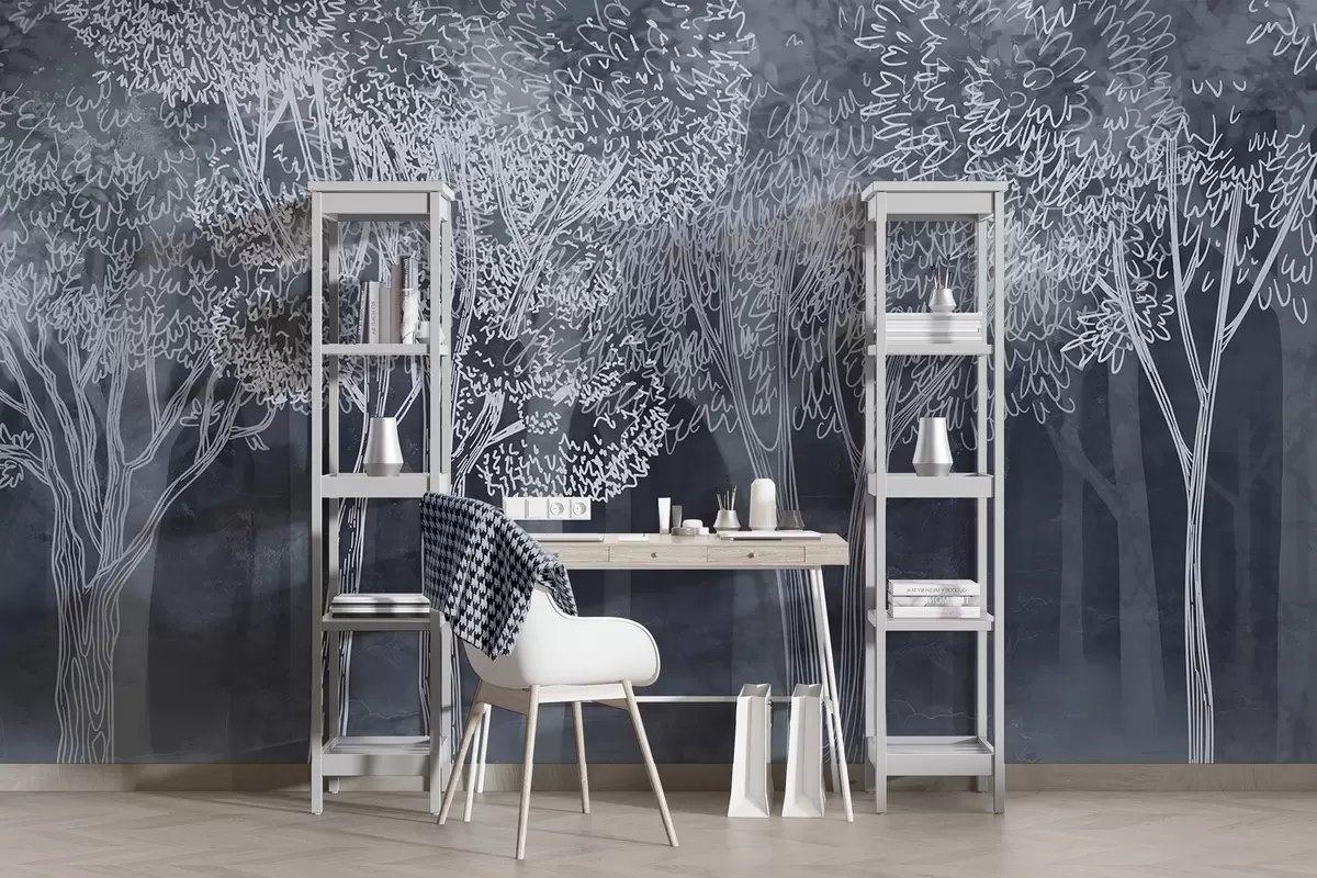 murales de pared Frondosos árboles w04251v2