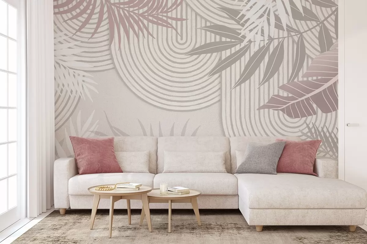 murales de pared Abstracción con ramas vegetales w04295v2