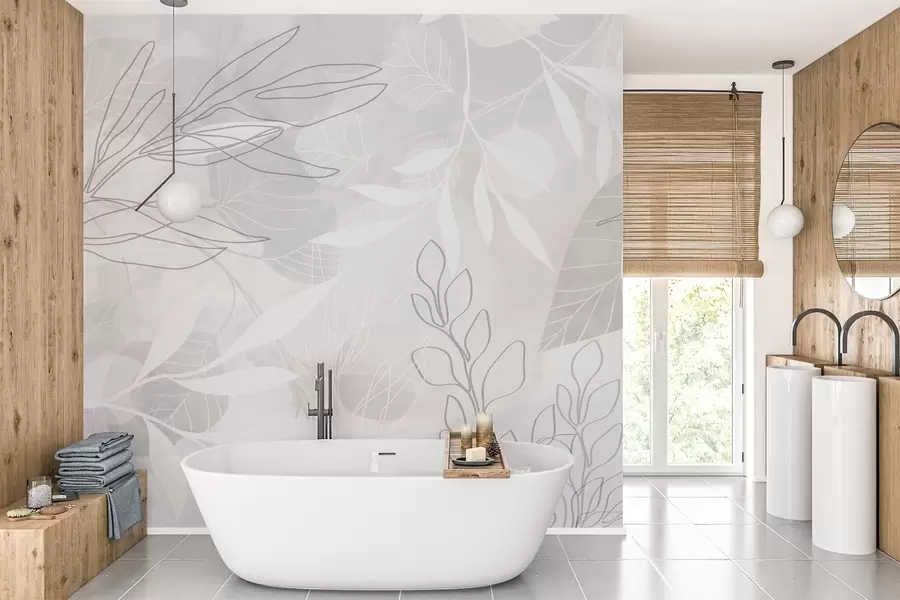 murales de pared Abstracción vegetal w04297v1