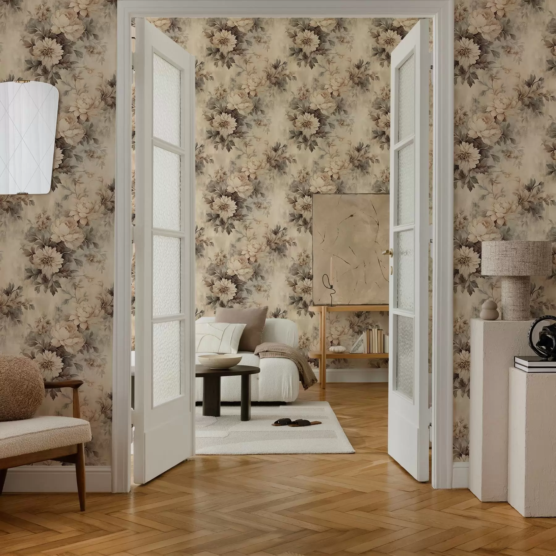 murales de pared Flores de acuarela vintage