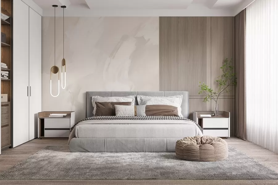 murales de pared Trazos abstractos con imitación de una textura desgastada w04291v2