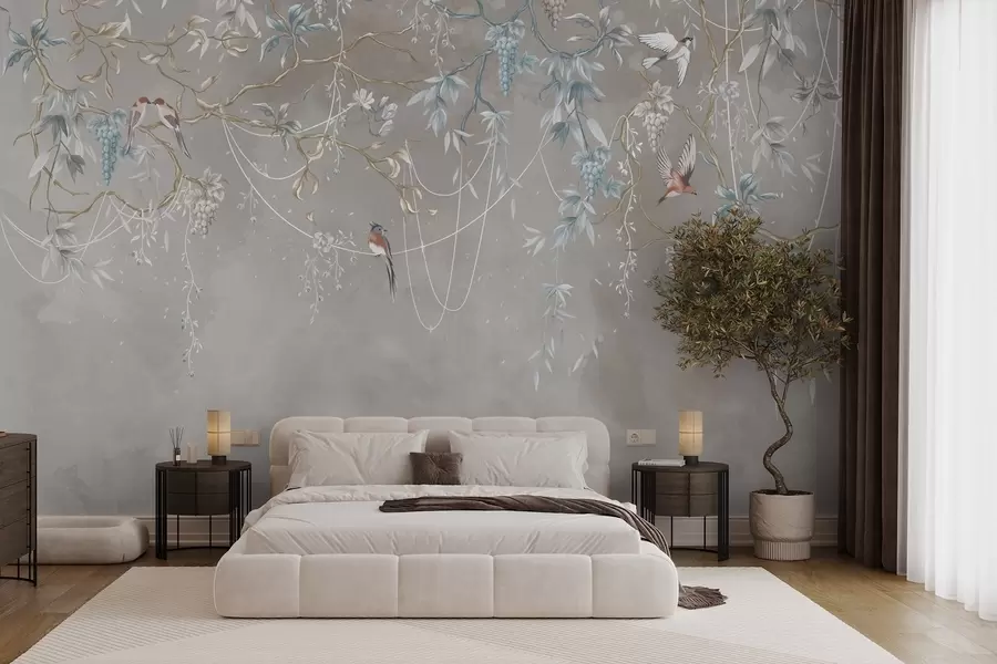 murales de pared El mismo tema, pero con uvas azules w04302v1