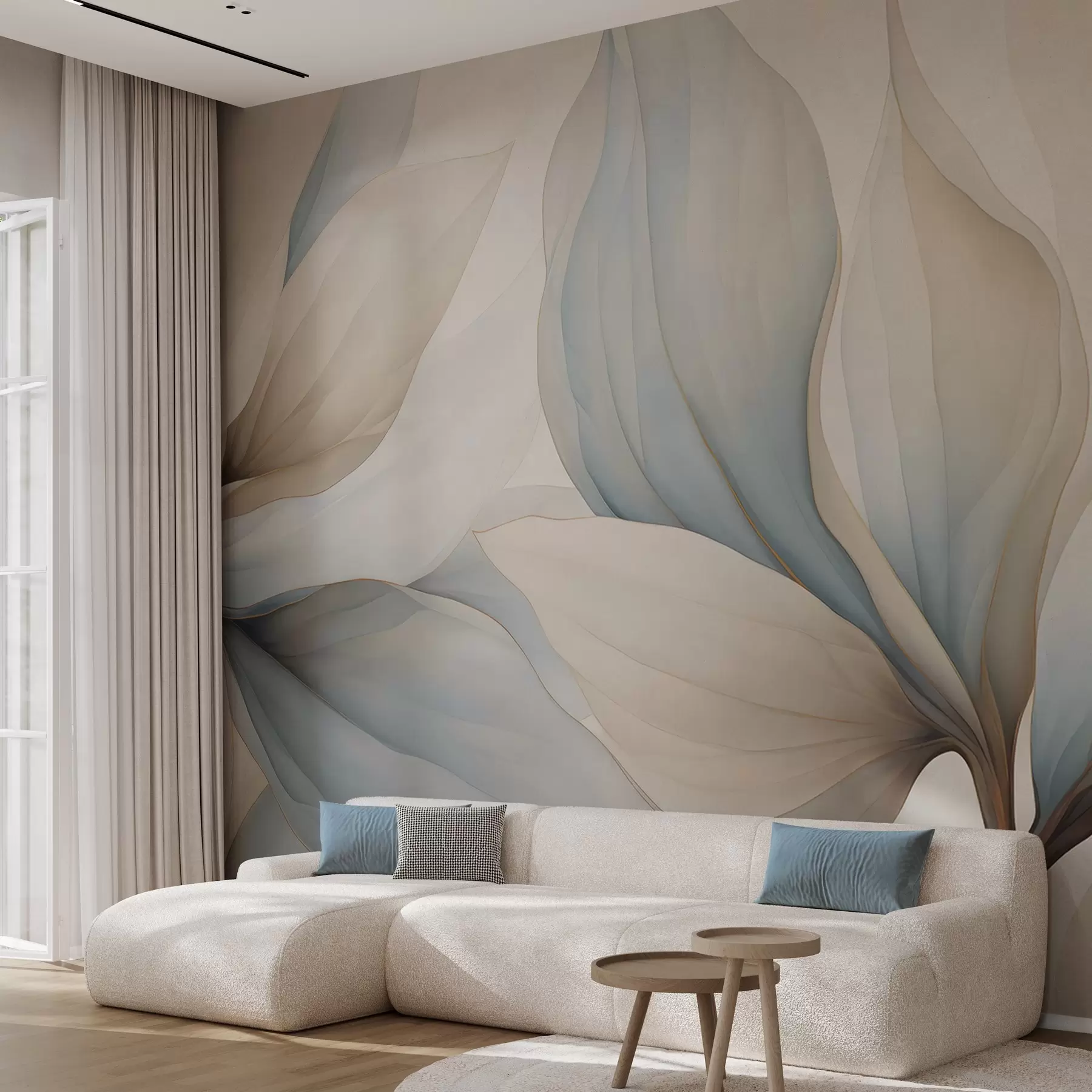 murales de pared Pétalos grandes de acuarela w04317