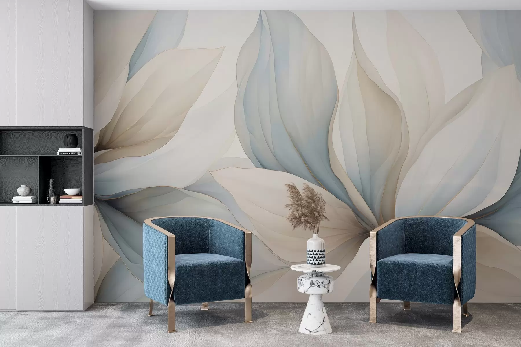 murales de pared Pétalos grandes de acuarela w04317