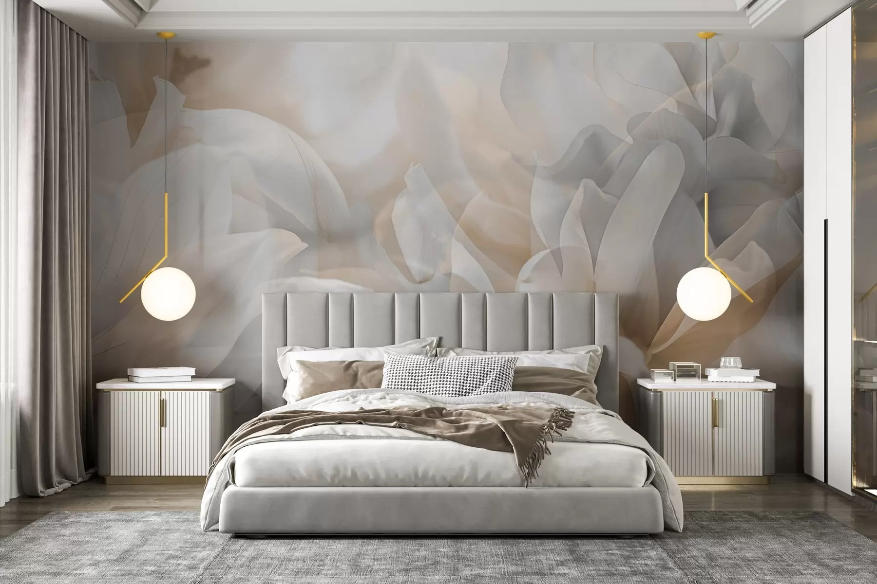 murales de pared Flores semitransparentes w04320