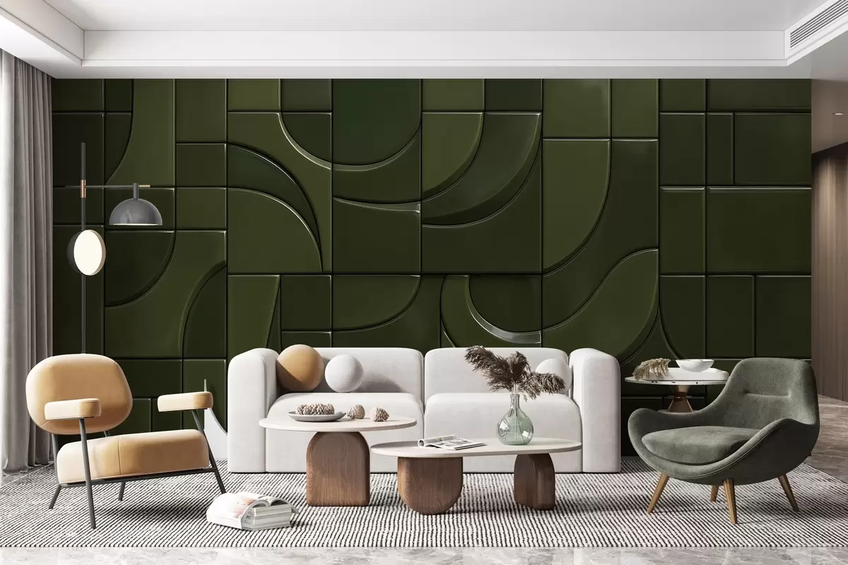 murales de pared Imitación de paneles brillantes w04325