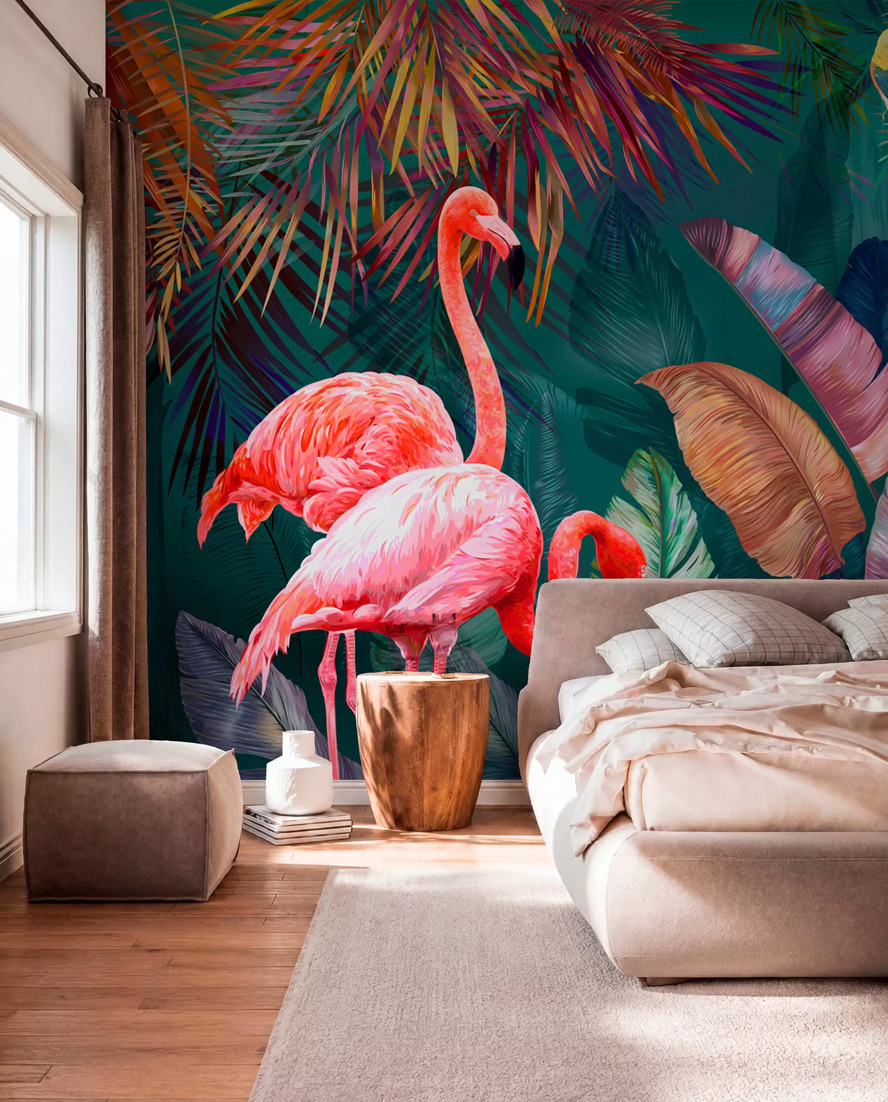 murales de pared Flamenco al anochecer u80403