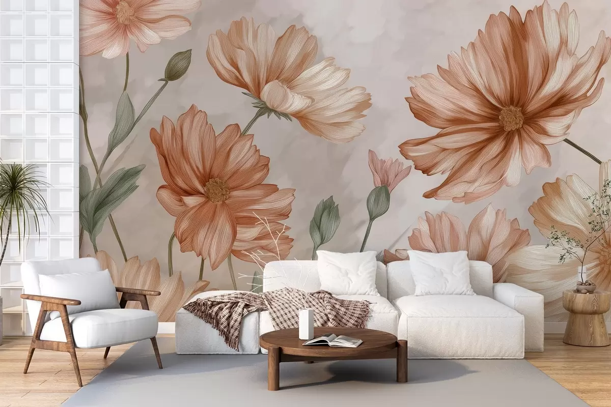 murales de pared Flores grandes w04420