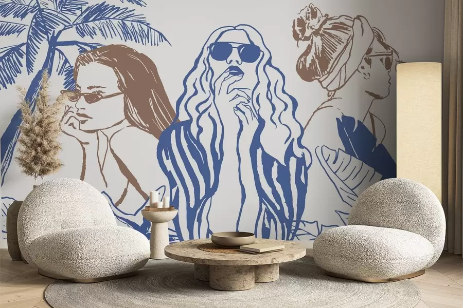 murales de pared Chicas w04463