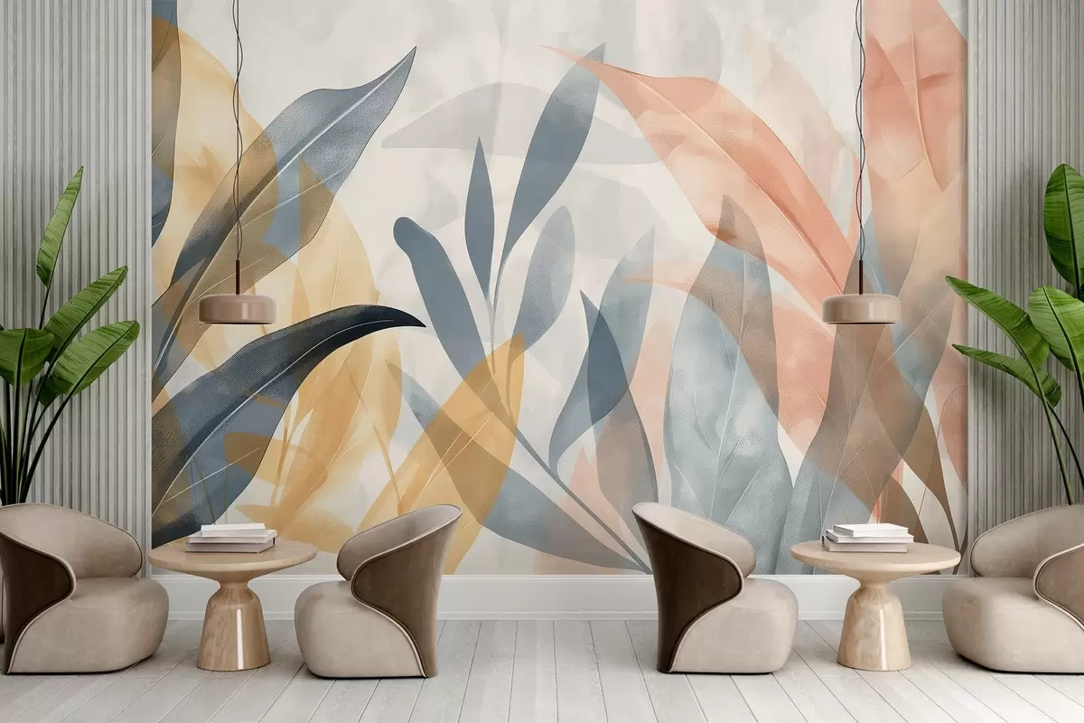 murales de pared Hojas de colores w04483