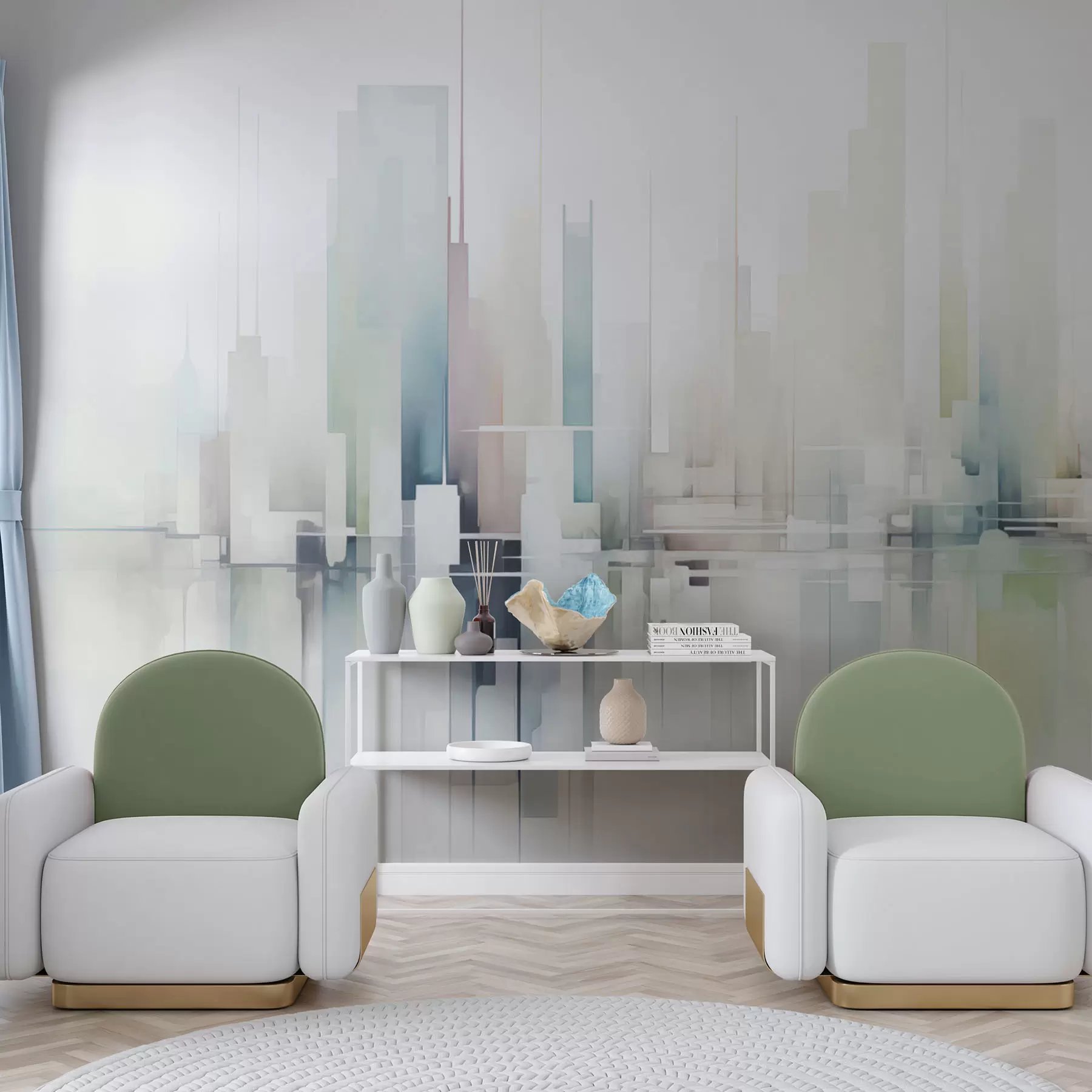 murales de pared Ciudad abstracta w04488