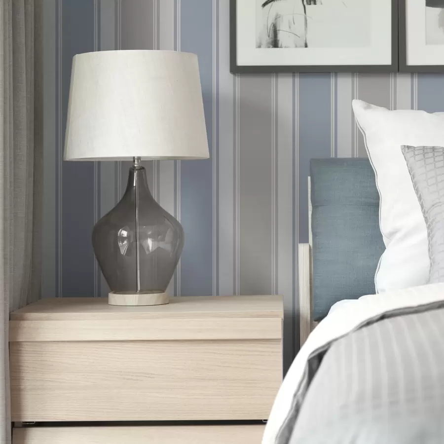 murales de pared Combinación de rayas anchas grises y azules a00557