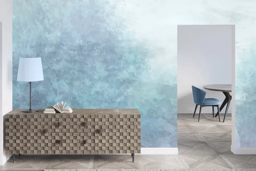 murales de pared Imitación de hojas en un muro de hormigón w04468v1