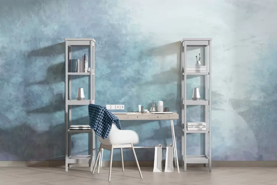 murales de pared Imitación de hojas en un muro de hormigón w04468v1