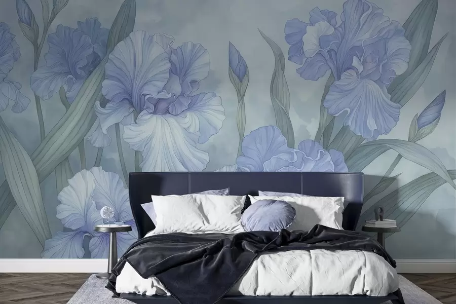 murales de pared Iris ilustrados w04469