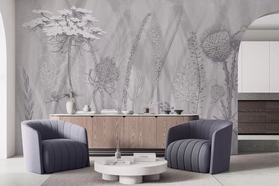 murales de pared Hierbas y herbarios w04473v2