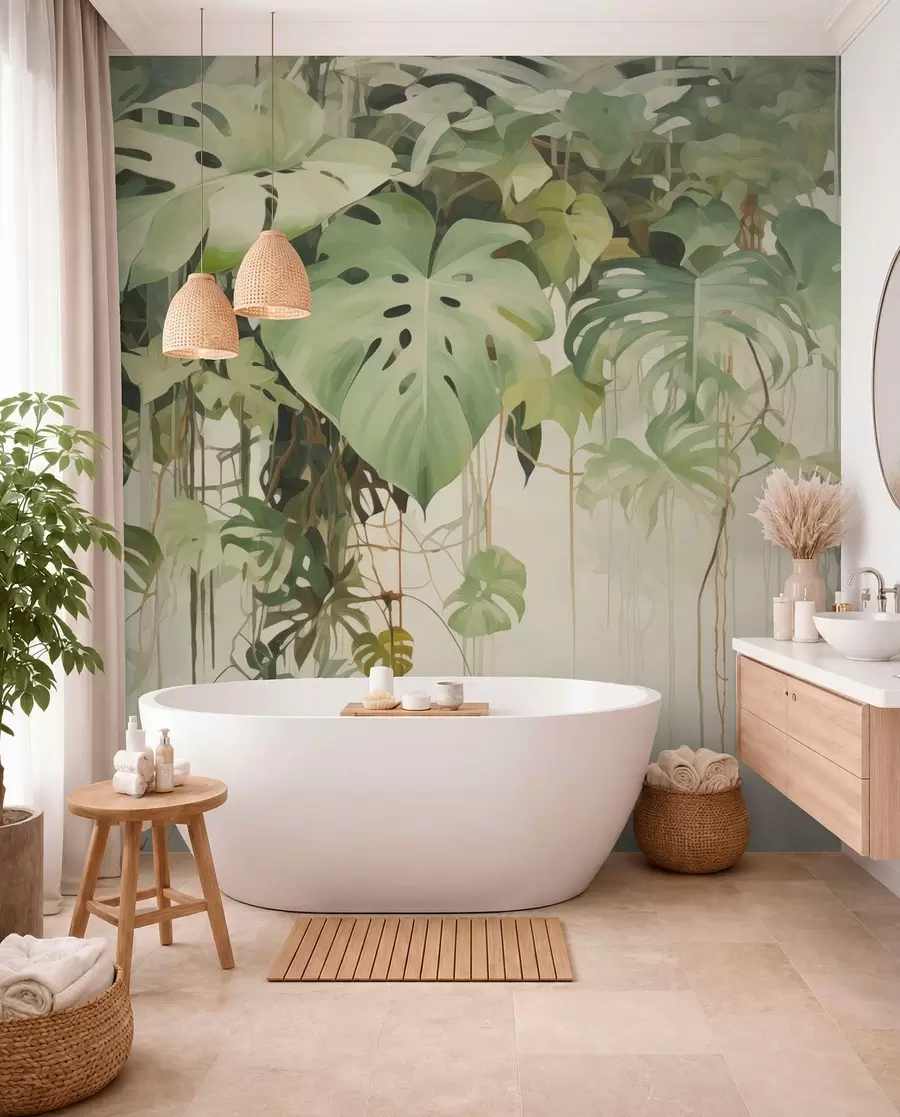murales de pared Hojas tropicales w04525