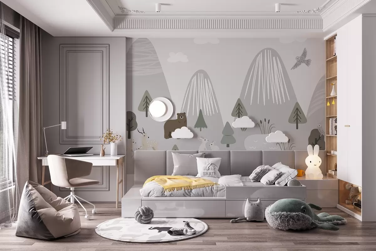 murales de pared animales del bosque w04430