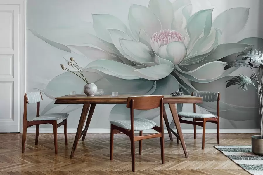 murales de pared El misterio de la flor w04563v2