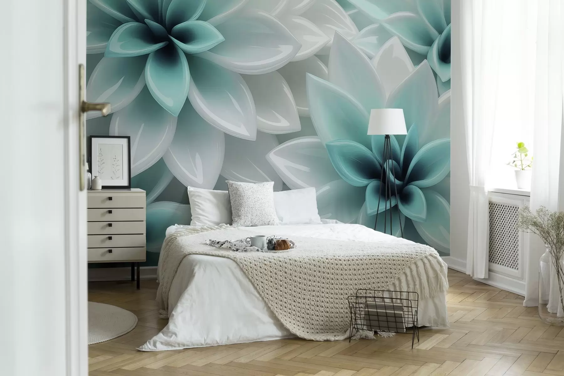 murales de pared Sinfonía floral w04571v2
