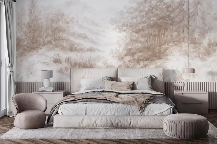 murales de pared Contornos coloridos w04572v1