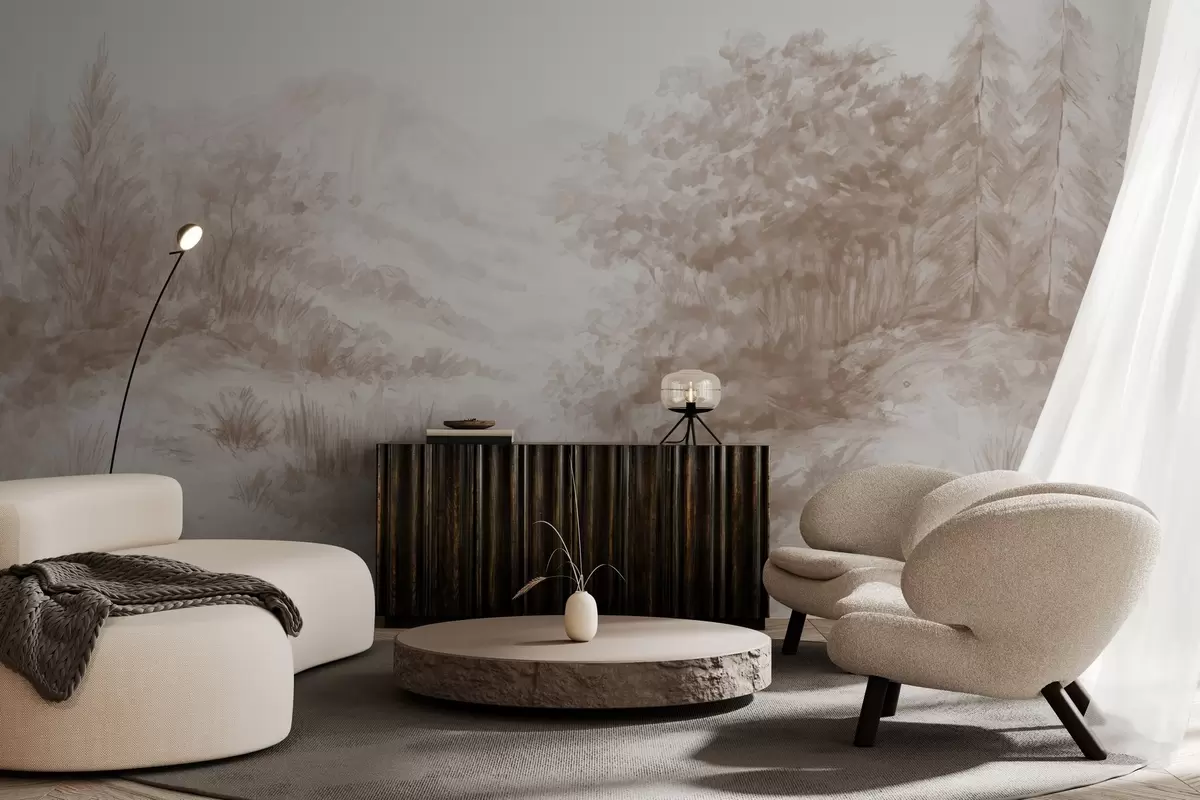 murales de pared Contornos coloridos w04572v1