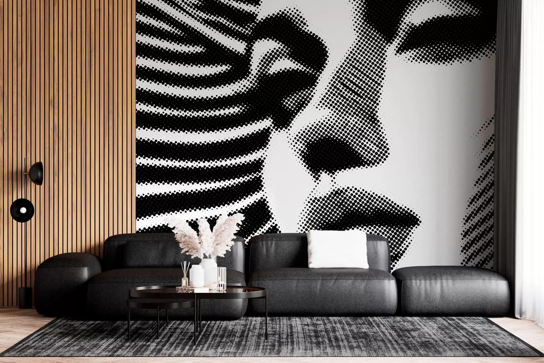 murales de pared Rostro de mujer al estilo pop art w04504