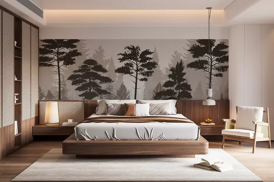 murales de pared Bosque brumoso w04678