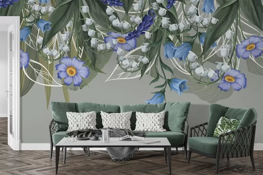 murales de pared Flores colgantes w04674