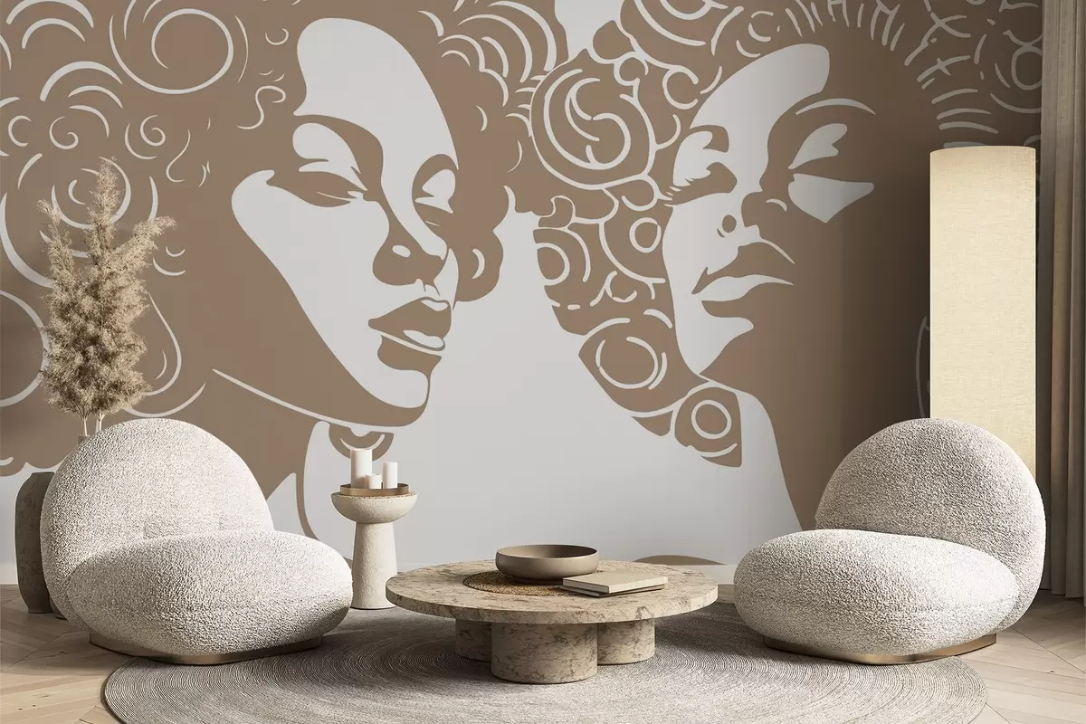 murales de pared Dos chicas w04688