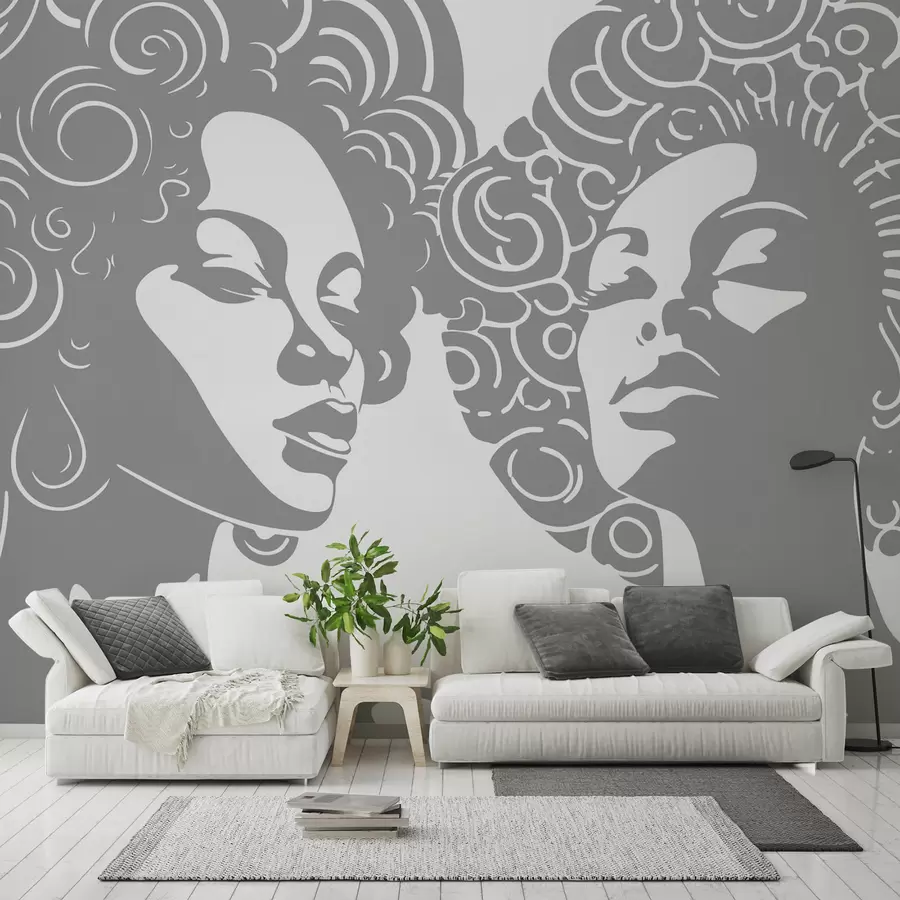 murales de pared Dos chicas w04688v1