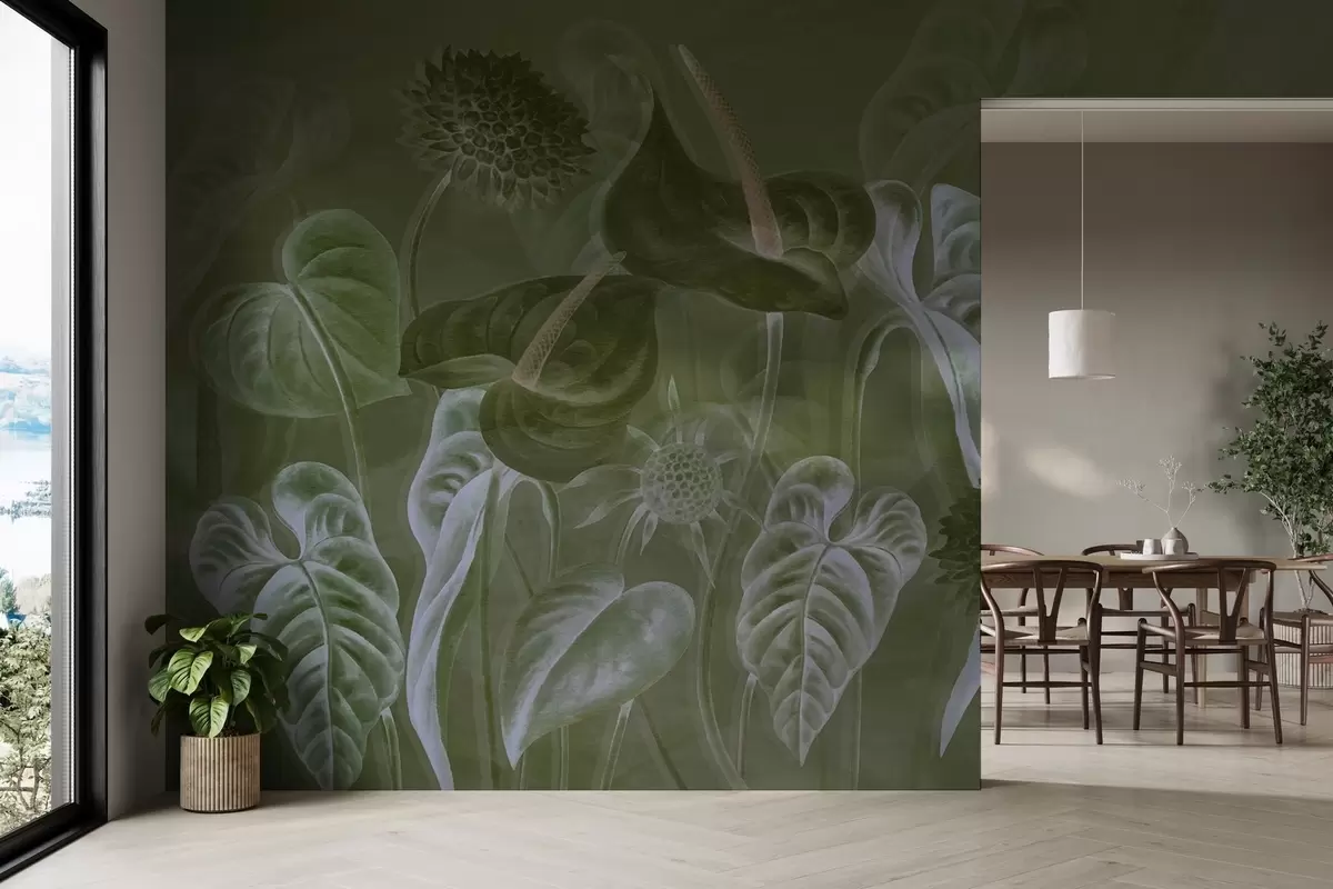 murales de pared Plantas en la pared w04669v2