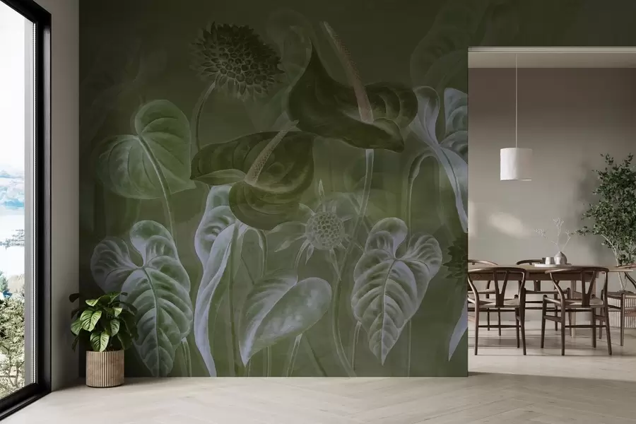murales de pared Plantas en la pared w04669v2