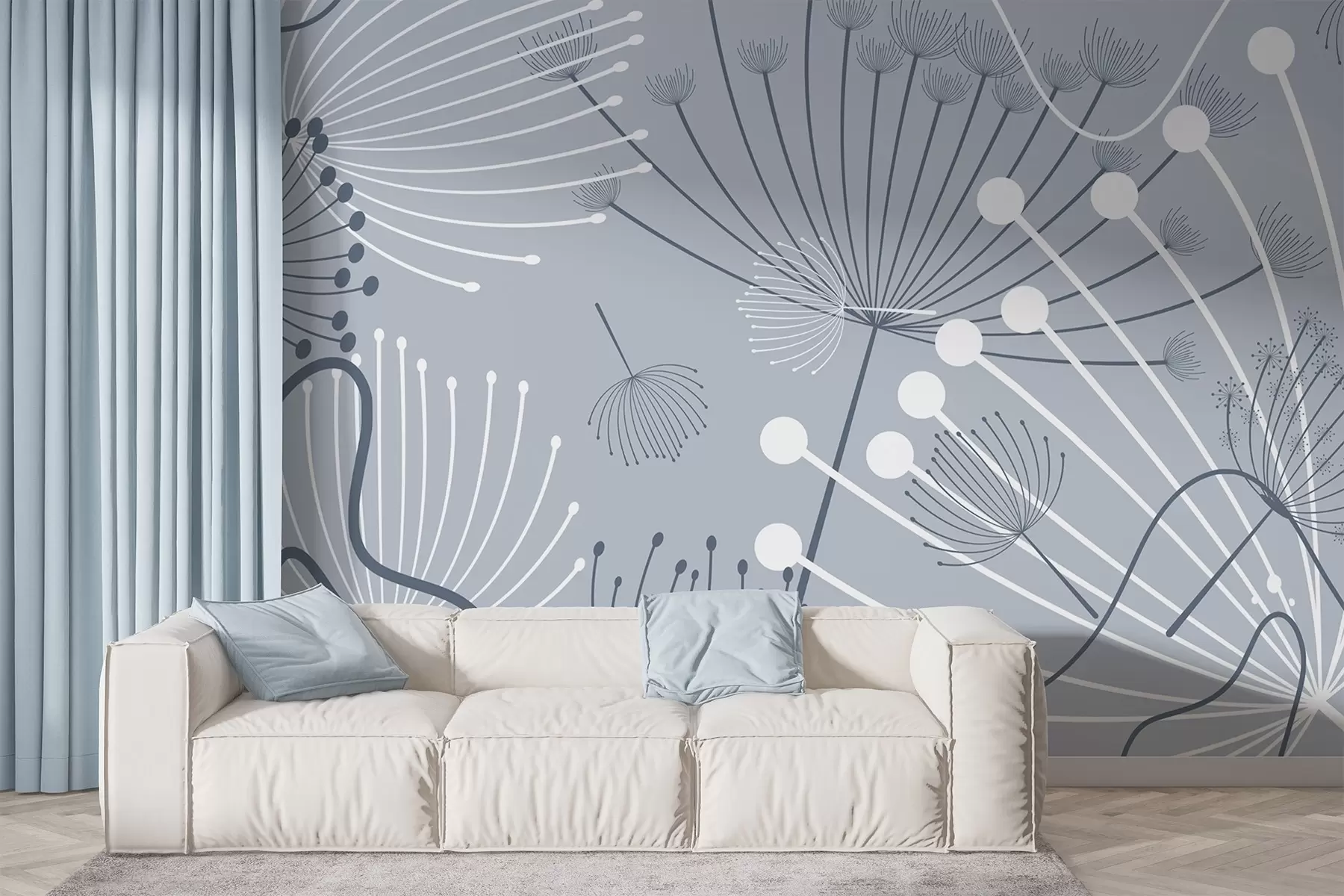 murales de pared flores abstractas w04702v1